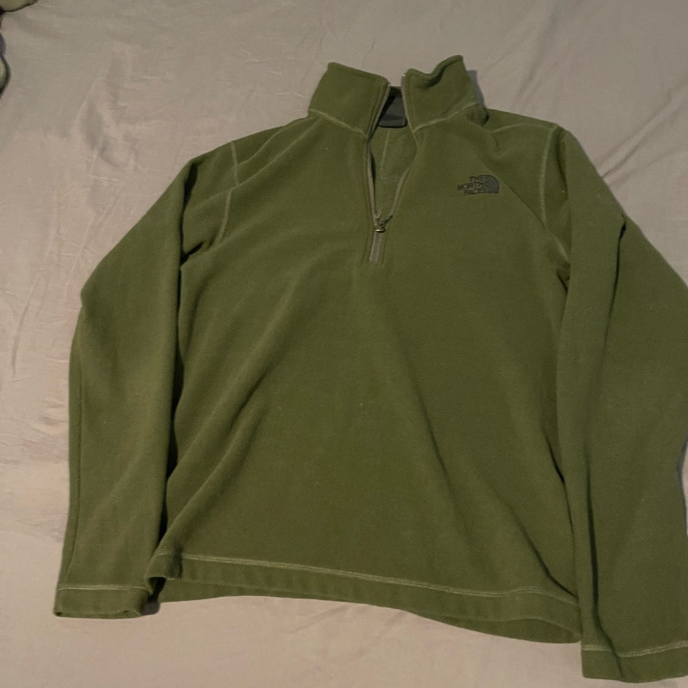 The North Face green quarter zip